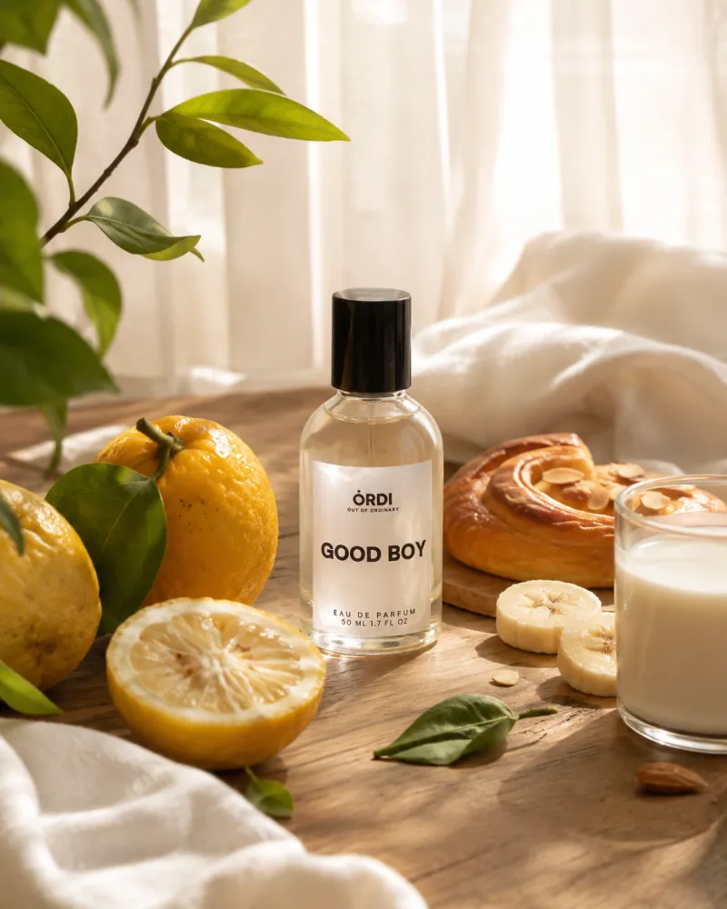 GOOD BOY 50ml eau de parfum on its campaign set