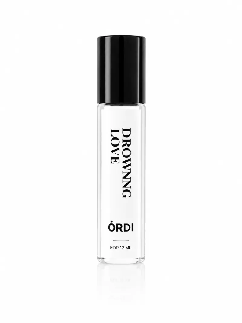 DROWNING LOVE 12ml eau de parfum against studio white