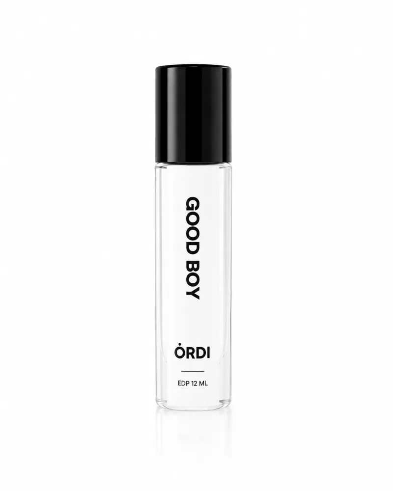 GOOD BOY 12ml eau de parfum against studio white